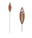 Gartenstecker Willkommen Metall silber/rost H 100 cm Beetstecker Stecker Gartenstab Deko-Stecker Deko-Schild Gartenschild