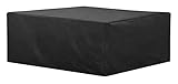 YLFFFZZZ Gartenmöbelabdeckungen, wasserdicht, 140 x 140 x 90 cm, Terrassenmöbel-Abdeckung, Oxford-Stoff, PU-Beschichtung, langlebig, staubdicht, Korbstuhl, Sofa, Bank, Outdoor (Farbe: Schwarz, Größe: