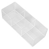 LUCKDANO Nagelspitzenbox Transparent 3 Fächer Aufbewahrungskofferbehälter für Nagelkunststorage Office und Zuhause