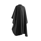 QAUUCP Friseurumhang Professionelles Friseur-Lätzchen, nicht klebendes Haarschnitttuch for Friseursalon, spezielles Friseurwerkzeug(Black 1)