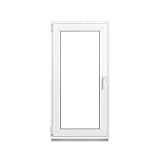 Framex Premium Kellerfenster - Kunststofffenster Weiß BxH 500 x 1200 mm - Garagenfenster/Gartenhaus Fenster BxH 50 x 120 cm 2-fach Verglast - Din Links-Funktion Dreh Kipp Fenster-Alle Größen