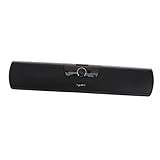 Angoily 1stk Lange Computerlautsprecher Computer-soundbar Laptop-subwoofer Computer-Lautsprecher Kabelgebundener Computerlautsprecher Praktischer Kabelgebundener Lautsprecher Abs Black