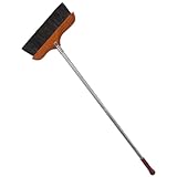 Toyvian Schwerer Haushaltsbesen mit Langem Edelstahlgriff Weichen Borsten für Vielseitige Bodenreinigung Inklusive Praktischem Aufhängeloch für Küche Garage und Außenbereiche