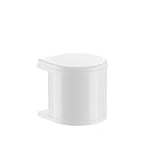 Hailo Abfallsammler 3512001 | Mono Schwenkeimer 12 Liter mit Schwenkautomatik | Einbau ab 40 cm Unterschrank mit Drehtür | Küchenabfallsammler Müllsystem | Kunststoff und Stahlblech Weiß