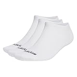 adidas Unisex Thin Linear Low-Cut Socken, 3 Paar White/Black 43-45