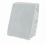 one-home Winter Spannbettlaken Bettlaken Teddy Plüsch Warm Weich Nicki Fleece Kuschelig Flauschig Cashmere Touch Einfarbig, Größe:2er Pack 90x200 cm - 100x200 cm, Farbe:Grau