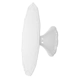 LABRIMP Keramik Kuchenständer Weißer Tortenständer mit Relief Obstmotiv Runder Dessertständer für Hochzeit Geburtstag Party und Cupcake Präsentation