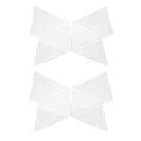 MOTHNUR 2 Stück Transparente Acryl Buchstützen X form Buchhalter Leseständer Vielseitig für Zuhause Büro Schule Bibliothek Leichte Platzsparende Buchaufsteller