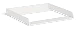 Bellabino Oti Wickelaufsatz – Wickeltischaufsatz für Malm, Hemnes, Nordli Kommoden – hochwertiger Aufsatz für Wickeltisch in weiß – 10 x 74 x 80 cm