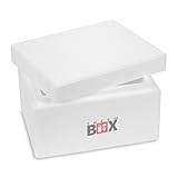 Therm-Box Styroporbox 5W Innen: 25x19x12cm Wand 3cm Volumen 5,9L Isolierbox Thermobox Kühlbox Warmhaltebox Wiederverwendbar