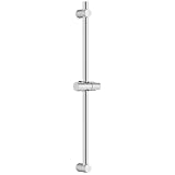 Auralum Duschstange 70cm, Brausestange mit Duschhalterung, Höhenverstellbar & 360° Drehbar, Duschstange Edelstahl mit Variable Wandbefestigungen, Anpassung an Bestehende Bohrlöcher – Chrom