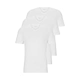 BOSS Herren 3er-Pack Jersey-t-Shirts mit V-Ausschnitt Unterhemd, Weißer Schnee, XL