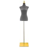 Bituxx Damenbüste Schneiderpuppe Schaufensterpuppe Torso Angezogen Mannequin Büste (Grau)