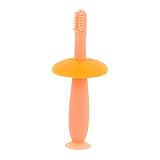 ELAYARD Silikon Babyzahnbürste Weich Flexibel Bpa frei mit Saugnapf für Erste Zähne Mundpflege Sicher und Schonend in Kirschrosa