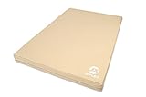 Jeflex - beige Weichbodenmatte & Turnmatte 100 x 70 x 8 cm MADE IN GERMANY/faltbare Gymnastikmatte/platzsparende Fitnessmatte & faltbare Yogamatte/dicke Sportmatte für Kinderzimmer