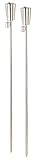 Carlo Milano Fackeln Garten: Edelstahl-Gartenfackel Amor im 2er-Set, rostfrei, 280 ml, 110 cm (Fackel, Fackel für Garten, Terrasse, Balkon, Beleuchtung)