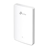 TP-Link EAP615-Wall AX1800 Dual-Band Wi-Fi 6 Accesspoint, 4 Gigabit-Ports, 802.3af/at PoE, Ein Anschluss unterstützt PoE OUT (max. 13 W), Omada SDN