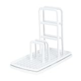 Angoily Praktisches Ablagegestell für Spülbecken aus Stabilem Material Weiß mit Rutschfestem Design Organizer für Schwämme Küchenlappen und Reinigungsutensilien