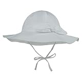 MHADBKH Baby-Sonnenhut mit breiter Krempe, schönes Schleifen-Design, atmungsaktiv, für Strandausflüge und tägliche Familienfeiern, Sonnenschutz für Kinder, weiß, 52cm2-5 years