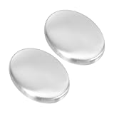 Gatuida 2 Stück desodorierende Seife geruchsentferner Edelstahlseife Metallseife küchenseife Taschenseife Fischgeruchentferner Seifenstücke Seifenstück aus Metall Rostfreier Stahl Silver