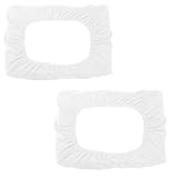2er Pack Spannbezüge Kissenbezüge für Gesundheitskissen ca 36x50 bis 40x60 cm Kissenbezug Kissenhülle mit Rundumgummi Mako Fein Jersey Made in Germany (Weiß)