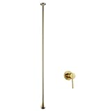 Wandarmatur aus gebürstetem Gold – Einhebel-Wasserhahn für Warm/Kalt, Waschbeckenmischer, Messing-Tropf-Waschbeckenarmaturen für stilvolle Heimdekoration