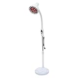 Pinuox Infrarotlampe 275W Rotlichtlampe Wärmelampe Temperatur Einstellbar mit Schutzgitter, Rotlicht Lampe Therapie Infrarot Lampe Ständer
