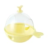 KESOTO Vogelbad Parakeet Badewanne für Käfig Reinigung Haustierbedarf Geräumige Badbox mit Transparenter Front Aus Stabilem PP PC für Papageienhaltung Innenb, Gelb