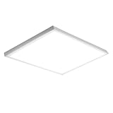 LUXULA Deckenleuchte LED-Panel 62x62cm - 36W 3600lm - 4000K Neutralweiß - mit Netzteil 230V - flimmerfrei - 62x62x6,4cm - Deckenlampe Büro Wohnzimmer