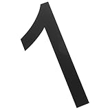 SOLUSTRE Hausnummernschild Metall Edelstahl 6 Zoll Selbstklebend Schwarz Gebürstet Türnummer Briefkastenadressenschild für Haus Wohnung Hotel