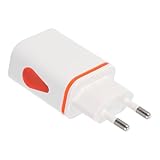 VALICLUD Universelles 2 USB Wandladegerät mit LED Nachtlicht Tropfenform Kompatibel mit 5v Smartphones Reiseladegerät für Zuhause und Unterwegs (rot)
