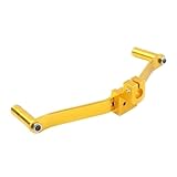 ENLIGMA Motorrad Schalthebel 1 Stück Gold Motorrad CNC Aluminiumlegierung Dual Way Schalthebel Fußstütze Pedal Shifter Schalthebelpedal