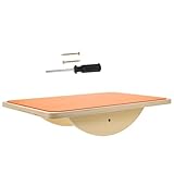 Warmhm Balance board aus Holz Multifunktionales Trainingsspielzeug für Gleichgewicht Seesaw für Kleinkinder Sensorisches Übungsspiel Robustes Balancierbrett für Jungen und Mädchen Orange