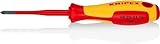KNIPEX Schraubendreher (Slim) für Kreuzschlitzschrauben Pozidriv isolierender Mehrkomponenten-Griff, VDE-geprüft brüniert 187 mm 98 25 01 SL