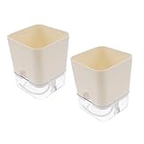 Kisangel 1 Satz Selbstansaugender Blumentopf Saftige Töpfe Praktischer Blumentopf Blumentöpfe Selbstbewässerung Wasseraufnahmetopf Für Pflanzen Blumenkübel Aus Kunststoff Pp、as Weiß