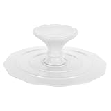 MAGICLULU Keramik Kuchenständer Weißer Tortenständer mit Relief Obstmotiv Stabiler Dessert Cupcake Halter für Hochzeit Geburtstag Party