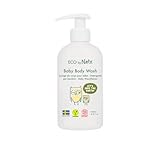 Eco by Naty, Baby Duschgel, Ökologische pflanzliche Inhaltsstoffe mit 0% Parfüm, Hypoallergen und dermatologisch getestet, 200 ml Flasche