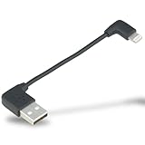 SKS GERMANY COMPIT KABEL für iPhone Lightning, kurzes Ladekabel mit Winkelstecker, Zubehör für das COMPIT-System, zum Aufladen mit der COM/UNIT Powerbank, praktisch und unauffällig, Schwarz