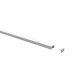 Interdeco Gardinenschienen vorgebohrt Weiß 1-läufige Vorhangschienen aus Aluminium, Primax, 100 cm