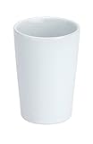 WENKO Zahnputzbecher Mod. Coni eleganter Zahnbürstenhalter Badezimmer Deko Bad Zubehör Zahnpflege Artikel Aufbewahrung Zahnbürste Zahnpasta stilvolle Optik Maße Ø 7,5 x 10,7 cm Keramik Weiß