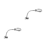 TOVINANNA 2 STK Lupe Visier Vergrößerungsspiegel Led Vergrößerndes Arbeitslicht Verstellbare Brille Wiederaufladbar Einstellbar Metallschlauch