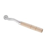 Angoily Holzgriff Nähwerkzeug Druckrad aus Edelstahl Rundes Markier rädchen für Näher DIY Cross Stitch Nahtroller zum Präzisen Überstich und Stoffabgrenzung