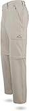 normani Outdoor Sports Herren Softshellhose mit Zip-Off - 2-in-1 Wanderhose Farbe Khaki Größe L