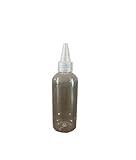AEJHSIN Squeeze Bottle 5 Stück Plastikschnabelflasche Leere Flasche Unterflasche Quetschemulsion kleine leere Flüssigfarbflasche Spitze Tropfen Farbstoffflaschen(Clear,50ml)