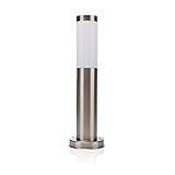 Smartwares Wegleuchte für den Garten - 1x E27 Fassung - Edelstahl – IP44, Chromfarben