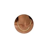 Adramata 3Pcs Halskette Damen Edelstahl Kette Damen Schlangenkette Figaro Stapelbar Halskette Damen Gold/Silber