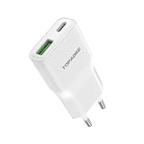 TOPADRE USB C Stecker, 20W Mini Ladestecker USB C Ladegerät Power Adapter für iPhone 17/17Pro/16/16 Pro/16 Pro Max/15 14 13 12 11 Pro Max X XS, Schnellladegerät Handy Stecker Kompakt Reisen