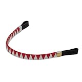 AMKA Stirnband für Zierhalfter, rot/weiß geflochten Kaltlblut/Noriker