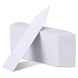 Nynkyon 100 Stück Kunststoff Pflanzenschilder, Plastik Pflanzenstecker zum Beschriften, Wetterfest Gartenetiketten, Beschriftungsschilder für Samen Sämling Kraut Gemüse Blume Topfpflanze, Weiß,10x2cm