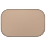 BESTonZON Silikon Futtermatte mit Erhöhter Umrandung für Hunde und Katzen rutschfeste Napfunterlage Futter und Wassermatte Wiederverwendbar Beige